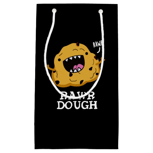 Rawr Dough Funny Food Pub Dark BG Kleine Geschenktüte (Vorderseite)