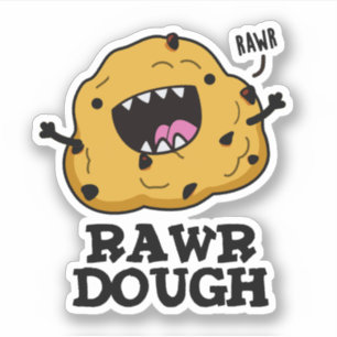 Rawr Dough Funny Food Puff Aufkleber