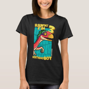 Rawr I m 3 Birthday Boys 3. Geburtstag Dino Deinon T-Shirt