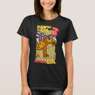 Rawr I m 3 Birthday Girls 3. Geburtstag Dino Edmon T-Shirt