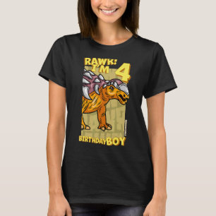 Rawr I m 4 Birthday Boys 4. Geburtstag Dino Edmont T-Shirt