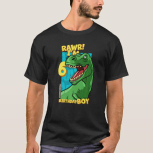 Rawr I m 6 Birthday Boys 6. Geburtstag Dino Tyrann T-Shirt