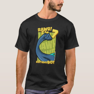 Rawr I m 7 Birthday Boys 7. Geburtstag Dino Quaesi T-Shirt