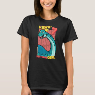 Rawr I m 7 Birthday Girls 7. Geburtstag Dino Bront T-Shirt