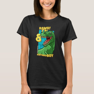 Rawr I m 8 Birthday Boys 8. Geburtstag Dino Tyrann T-Shirt