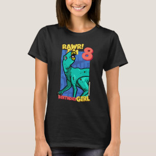 Rawr I m 8 Birthday Girls 8. Geburtstag Dino Zephy T-Shirt