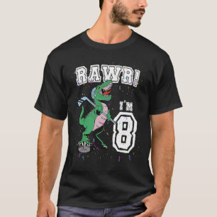 Rawr I m 8. Geburtstagsparty Rex Dinosaur Hockey T-Shirt