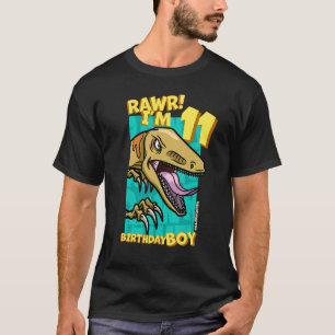 Rawr ich bin 11 Geburtstag Jungen 11. Geburtstag D T-Shirt