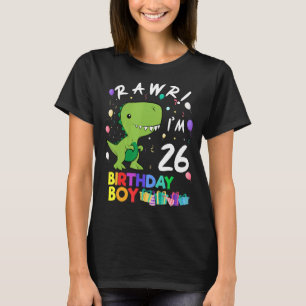 Rawr Ich bin 26 Niedlich Dinosaurier Geburtstag T-Shirt