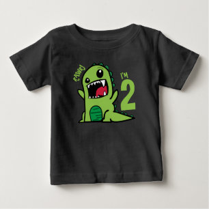 Rawr ich bin 2. 2. Geburtstag Dinosaurier-Shirt Baby T-shirt