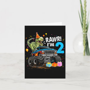 Rawr ich bin 2 2. Geburtstag T Rex Dinosaurier Lus Karte