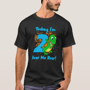 Rawr Ich bin 2 Dinosaurier 2. Dino T-Rex Zwei Jahr T-Shirt