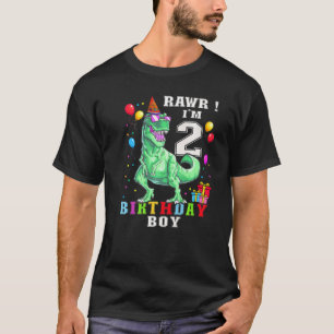 Rawr ich bin 2. Geburtstag Rex Dinosaurier Party f T-Shirt