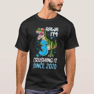 Rawr Ich bin 3 erpresst es 2020 Monster Truck Dino T-Shirt