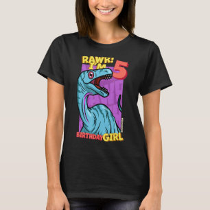 Rawr Ich bin 5 Geburtstagskinder 5. Geburtstag Din T-Shirt