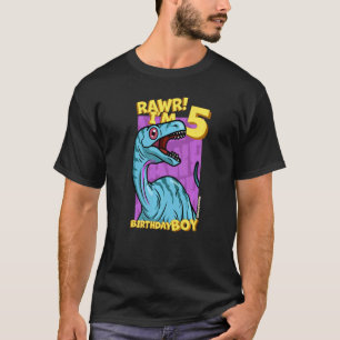 Rawr Ich bin 5 Geburtstagskinder 5. Geburtstag Din T-Shirt