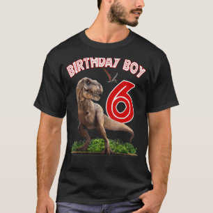 Rawr ich bin 6. Dinosaurier Geburtstagskind 6 Jahr T-Shirt