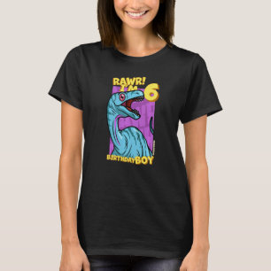 Rawr Ich bin 6 Geburtstagskinder 6. Geburtstag Din T-Shirt