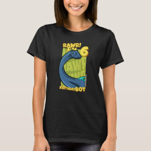 Rawr Ich bin 6 Geburtstagskinder 6. Geburtstag Din T-Shirt