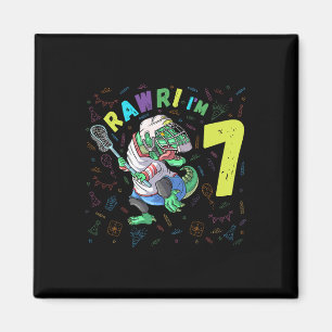 Rawr Ich bin 7 Dinosaur T-rex 7 Jahre Junge Geburt Magnet