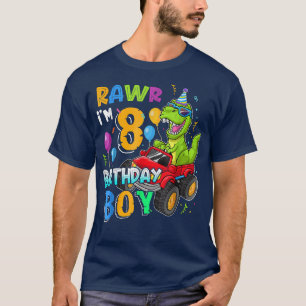 Rawr ich bin 8 Jahre alt Geburtstagsjunge 8 Jahre  T-Shirt
