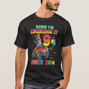 Rawr Ich bin 9 Breushing It 2014 Monster Truck Din T-Shirt
