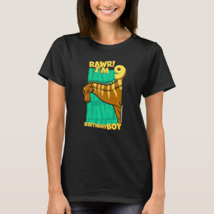 Rawr Ich bin 9 Geburtstagskinder 9. Geburtstag Din T-Shirt
