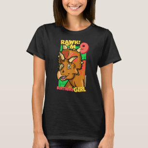 Rawr Ich bin 9 Geburtstagskinder 9. Geburtstag Din T-Shirt