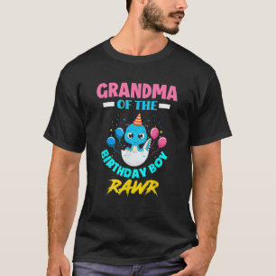 RAWR Ich bin die Oma des Geburtstags Junge T Rex D T-Shirt