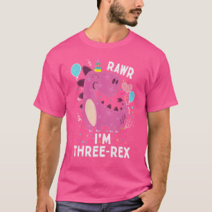 Rawr Ich bin drei Rex 3. Geburtstag 3 Jahre alt Di T-Shirt