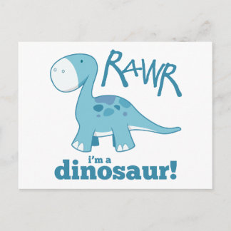 RAWR Ich bin ein Dinosaurier Diplodocus Postkarten