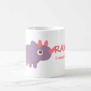 Rawr, ich brauche Wasser, lustiger Triceratops Din Tasse