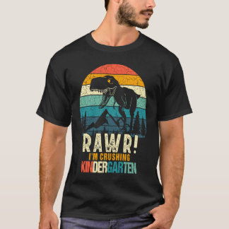Rawr ich zerquere den Kindergarten Dinosaurier zur T-Shirt