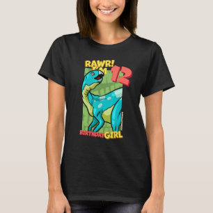 Rawr I'm 12 Birthday Girls 12. Geburtstag Dino Hyp T-Shirt