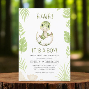 Rawr ist eine Niedliche Dinosaurier Baby Boy Dusch Einladung