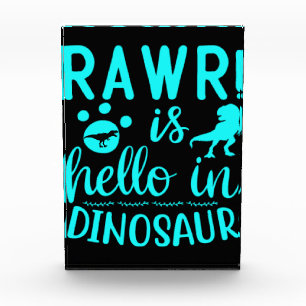 Rawr! Ist Hello in Dinosaur Fotoblock
