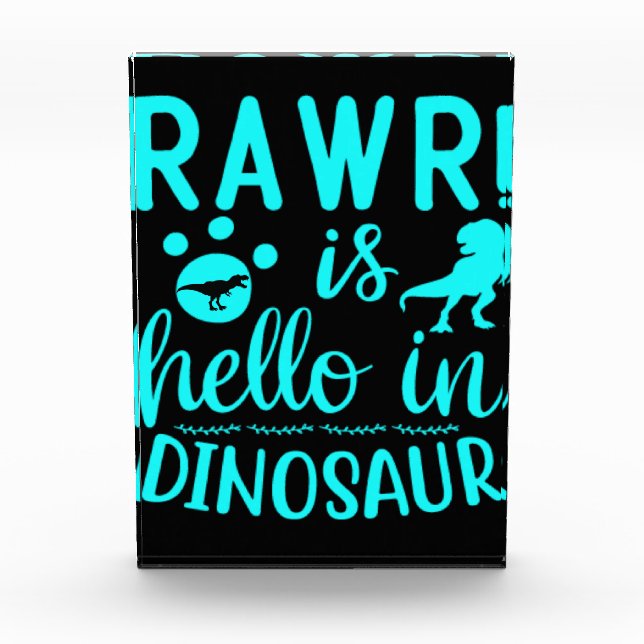 Rawr! Ist Hello in Dinosaur Fotoblock (Vorderseite)
