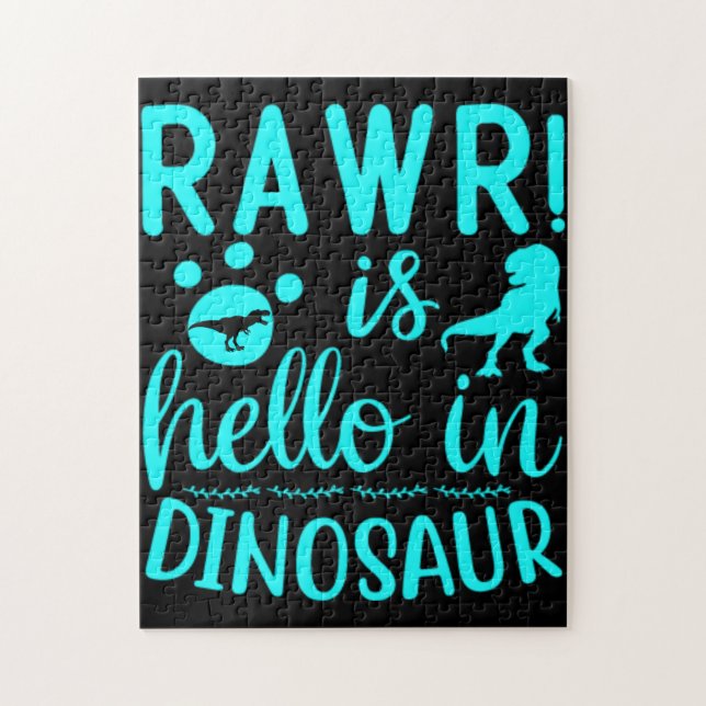 Rawr! Ist Hello in Dinosaur Puzzle (Vertikal)