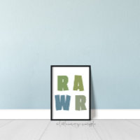 RAWR Kids Room Dinosaurier Wall Art