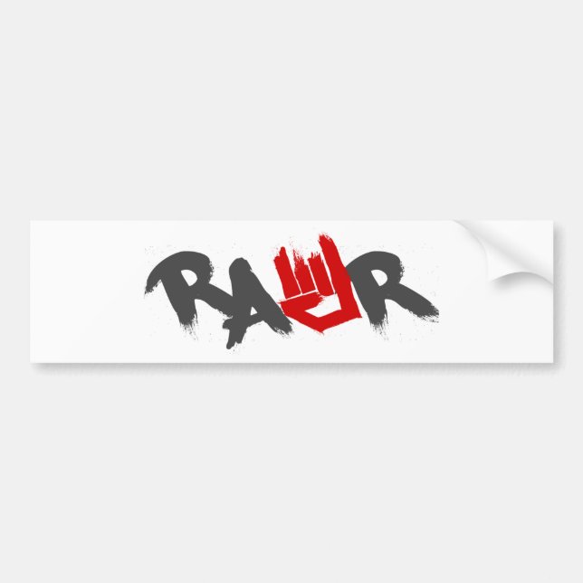 Rawr Logo - Emo, goth, Alternative, Rock, Schmutz Autoaufkleber (Vorne)
