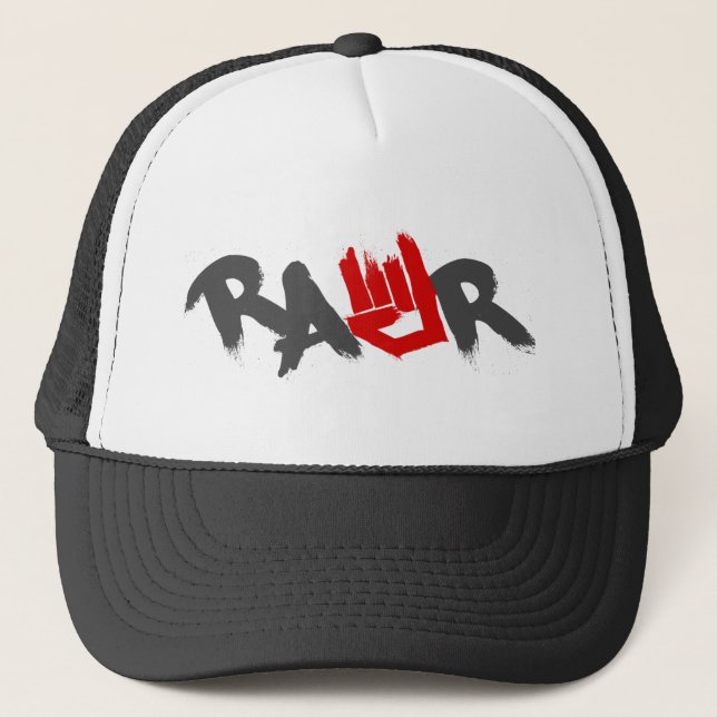 Rawr Logo - Emo, goth, Alternative, Rock, Schmutz Truckerkappe (Vorderseite)