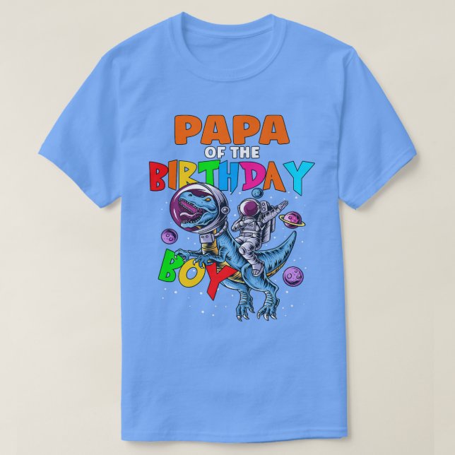 Rawr Papa vom Jungen-Astronauten-Rennen Din T-Shirt (Design vorne)