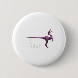 Rawr Pink Dinosaur Button
