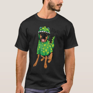 Rawr Rottweiler Dinosaur Costume Dog T-Shirt