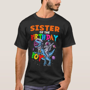 Rawr Sister des Jungen Astronauten des Geburtstage T-Shirt