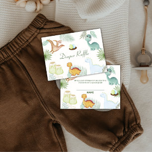 Rawr Vulkan Dinosaur Windel Raffle Baby Shower Begleitkarte
