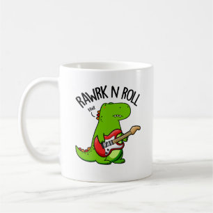 Rawrk and Roll Funny Rocker Dinosaur Pub Kaffeetasse