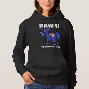 Rawr's Drinking Time Rex Dinosaurier Hoodie
