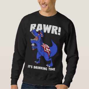 Rawr's Drinking Time Rex Dinosaurier Sweatshirt