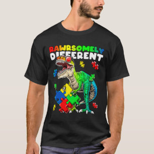 Rawrsomly Different Dinosaur Autismus Awareness Pu T-Shirt